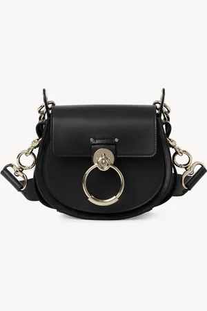 Chloé Small Tess bag in shiny & suede leather Size OneSize 100% Calf-skin leather