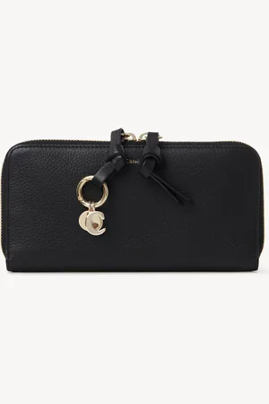 Chloé Alphabet zipped long wallet in grained leather Size OneSize 100% Calf-skin leather