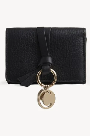 Chloé Mini Alphabet tri-fold in grained leather Size OneSize 100% Calf-skin leather