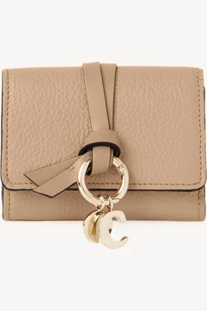 Chloé Mini Alphabet tri-fold in grained leather Size OneSize 100% Calf-skin leather