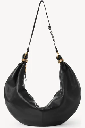 Chloé Large Bracelet Hobo bag in grained leather Size OneSize 100% Calf-skin leather