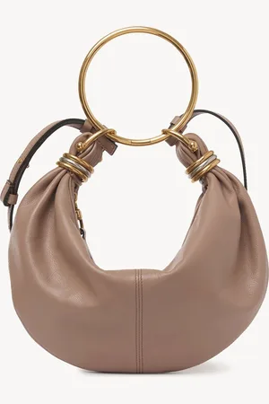 Chloé Small Bracelet Hobo bag in grained leather Size OneSize 100% Calf-skin leather