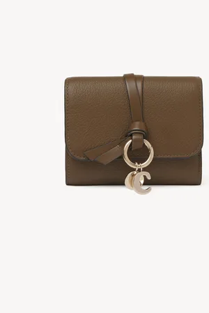 Chloé Small Alphabet tri-fold in grained leather Size OneSize 100% Calf-skin leather