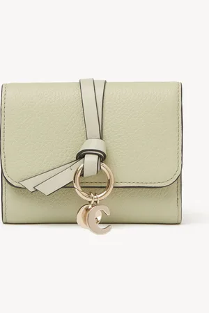 Chloé Small Alphabet tri-fold in grained leather Size OneSize 100% Calf-skin leather
