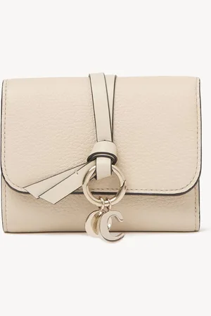 Chloé Small Alphabet tri-fold in grained leather Size OneSize 100% Calf-skin leather