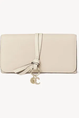 Chloé Alphabet wallet with flap in grained leather Size OneSize 100% Calf-skin leather