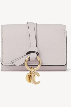 Chloé Mini Alphabet tri-fold in grained leather Size OneSize 100% Calf-skin leather
