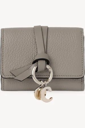 Chloé Mini Alphabet tri-fold in grained leather Size OneSize 100% Calf-skin leather