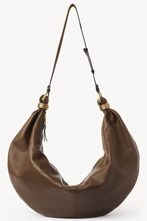 Chloé Large Bracelet Hobo bag in grained leather Size OneSize 100% Calf-skin leather