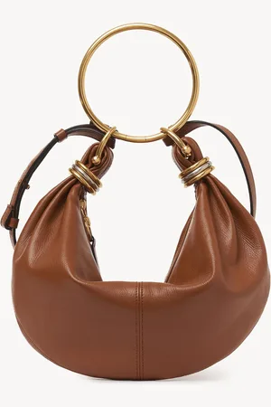 Chloé Small Bracelet Hobo bag in grained leather Size OneSize 100% Calf-skin leather