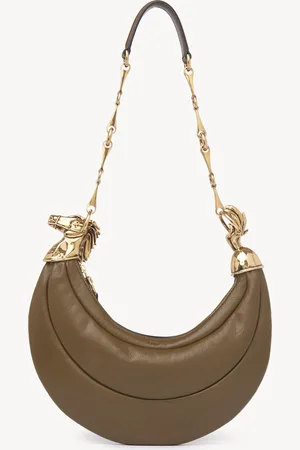 Chloé Chain Horse shoulder bag in soft leather Size OneSize 100% Calf-skin leather