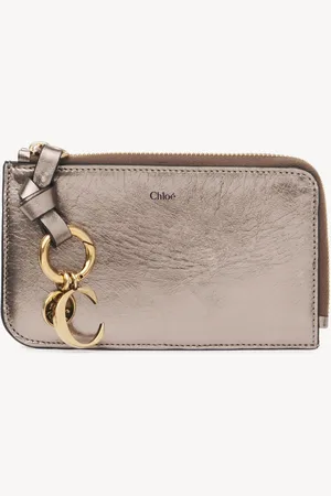 Chloé Alphabet wallet in metallised leather Size OneSize 100% Calf-skin leather