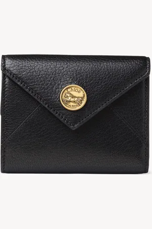Chloé Small Envelope tri-fold in grained leather Size OneSize 100% Goatskin