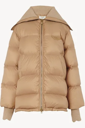Chloé High-neck puffer jacket in shiny nylon Size 12 100% Polyamide