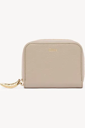Chloé Banana zipped coin purse in grained leather Size OneSize 100% Calf-skin leather