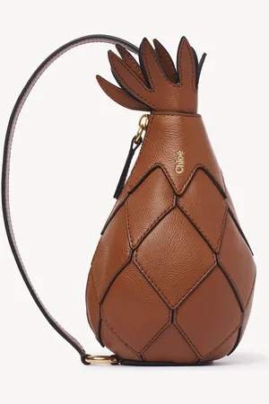 Chloé Pineapple shoulder bag in grained leather Size OneSize 100% Calf-skin leather