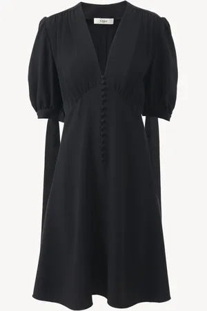Chloé A-line dress in crêpe Size 12 50% Acetate, 47% Viscose, 3% Elastane