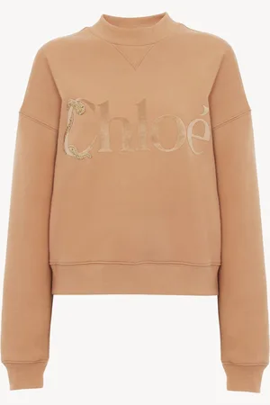 Chloé Generous logo sweater in cotton fleece Size M 100% Cotton