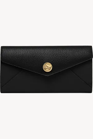 Chloé Envelope long wallet with flap in grained leather Size OneSize 100% Goatskin