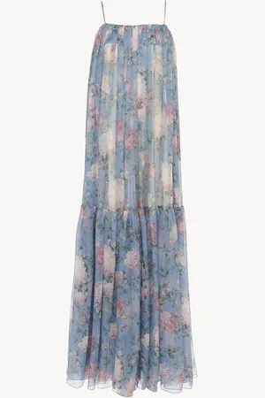 Chloé Sleeveless long dress in silk mousseline Size 8 100% Silk