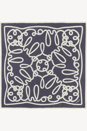 Chloé The Chloé Iconic Print scarf in cotton & silk Size OneSize 100% Cotton