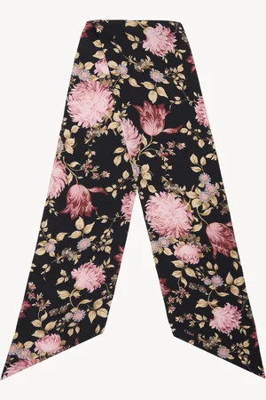 Chloé The Chloé Peonies wide bandeau scarf in silk charmeuse Size OneSize 100% Silk