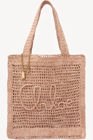 Chloé Summer Banana tote bag in raffia Size OneSize 100% Silk