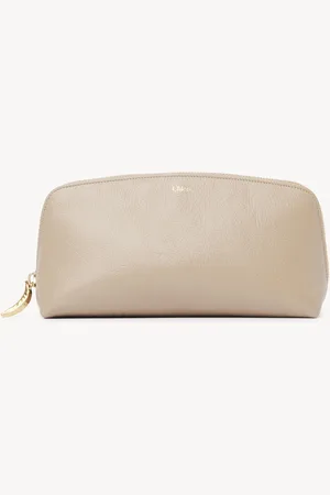 Chloé Banana cosmetic pouch in grained leather Size OneSize 100% Calf-skin leather