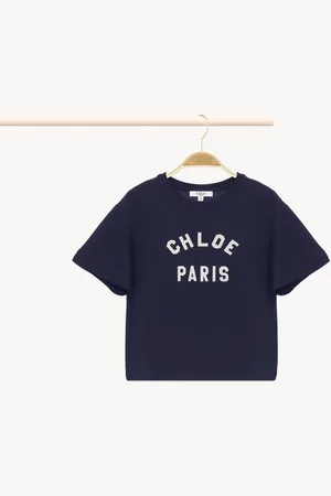 Chloé Logo T-shirt Size 6 100% Cotton