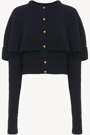 Chloé Cape cardigan in wool & cashmere Size M 70% Wool, 30% Cashmere