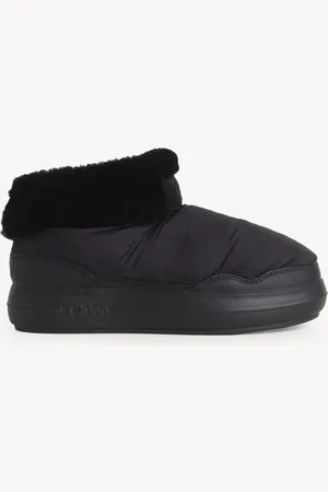 Chloé Polar ankle boot Size 2 100% Polyester, Bovine leather, Goatskin
