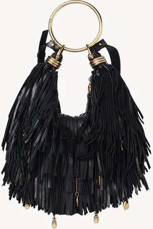 Chloé Small Bracelet Hobo bag in fringed leather Size OneSize 100% Bubalus Bubalis, Farmed, COO Italy