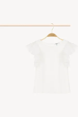 Chloé Ruffle top Size 8 100% Cotton