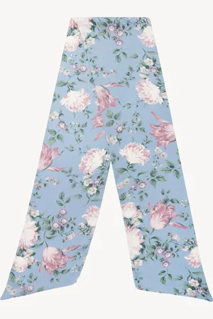 Chloé The Chloé Peonies wide bandeau scarf in silk charmeuse Size OneSize 100% Silk
