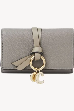 Chloé Alphabet key case in grained leather Size OneSize 100% Calf-skin leather