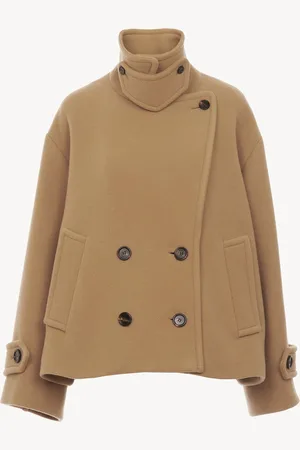 Chloé Oversized short coat in wool Size 14 80% Virgin Wool, 20% Polyamide