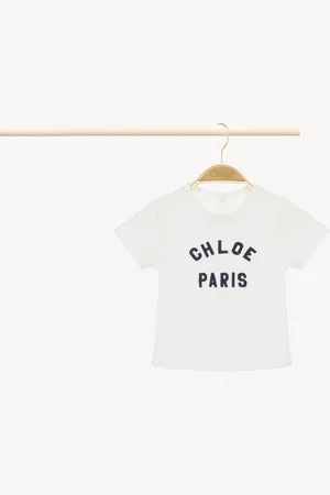 Chloé Logo T-shirt Size 3-6 100% Cotton