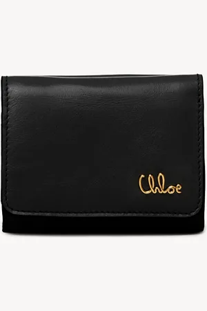 Chloé Mini Chloé Iconic tri-fold in shiny leather Size OneSize 100% Calf-skin leather