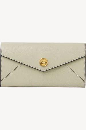 Chloé Envelope long wallet with flap in grained leather Size OneSize 100% Goatskin