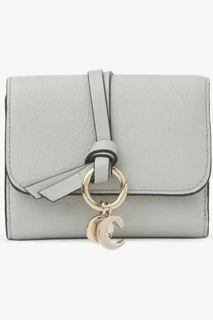 Chloé Small Alphabet tri-fold in grained leather Size OneSize 100% Calf-skin leather