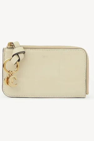 Chloé Alphabet wallet in croco-effect leather Size OneSize 100% Calf-skin leather