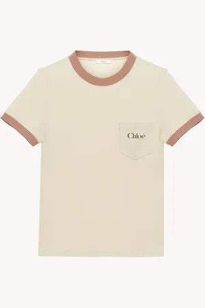 Chloé Crew-neck logo T-shirt in cotton jersey Size S 100% Cotton