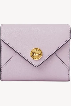 Chloé Small Envelope tri-fold in grained leather Size OneSize 100% Goatskin