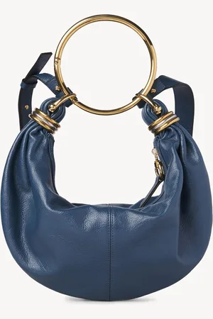 Chloé Small Bracelet hobo bag in grained leather Size OneSize 100% Calf-skin leather