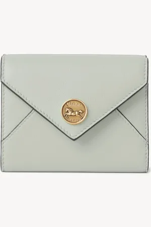 Chloé Small Envelope tri-fold in grained leather Size OneSize 100% Goatskin