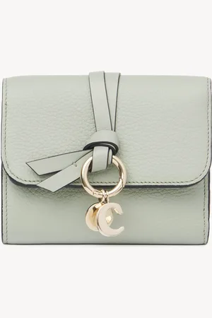 Chloé Small Alphabet tri-fold in grained leather Size OneSize 100% Calf-skin leather