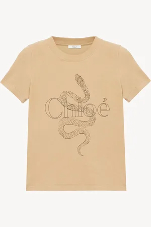 Chloé Baby fit logo T-shirt in cotton jersey Size XS 100% Cotton