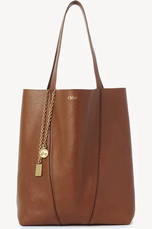 Chloé Chloé Spin tote bag in grained leather Size OneSize 100% Bovine leather