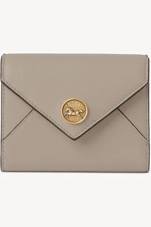 Chloé Small Envelope tri-fold in grained leather Size OneSize 100% Goatskin