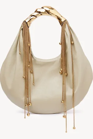 Chloé Twisted Shell hobo bag in shiny leather Size OneSize 100% Lambskin